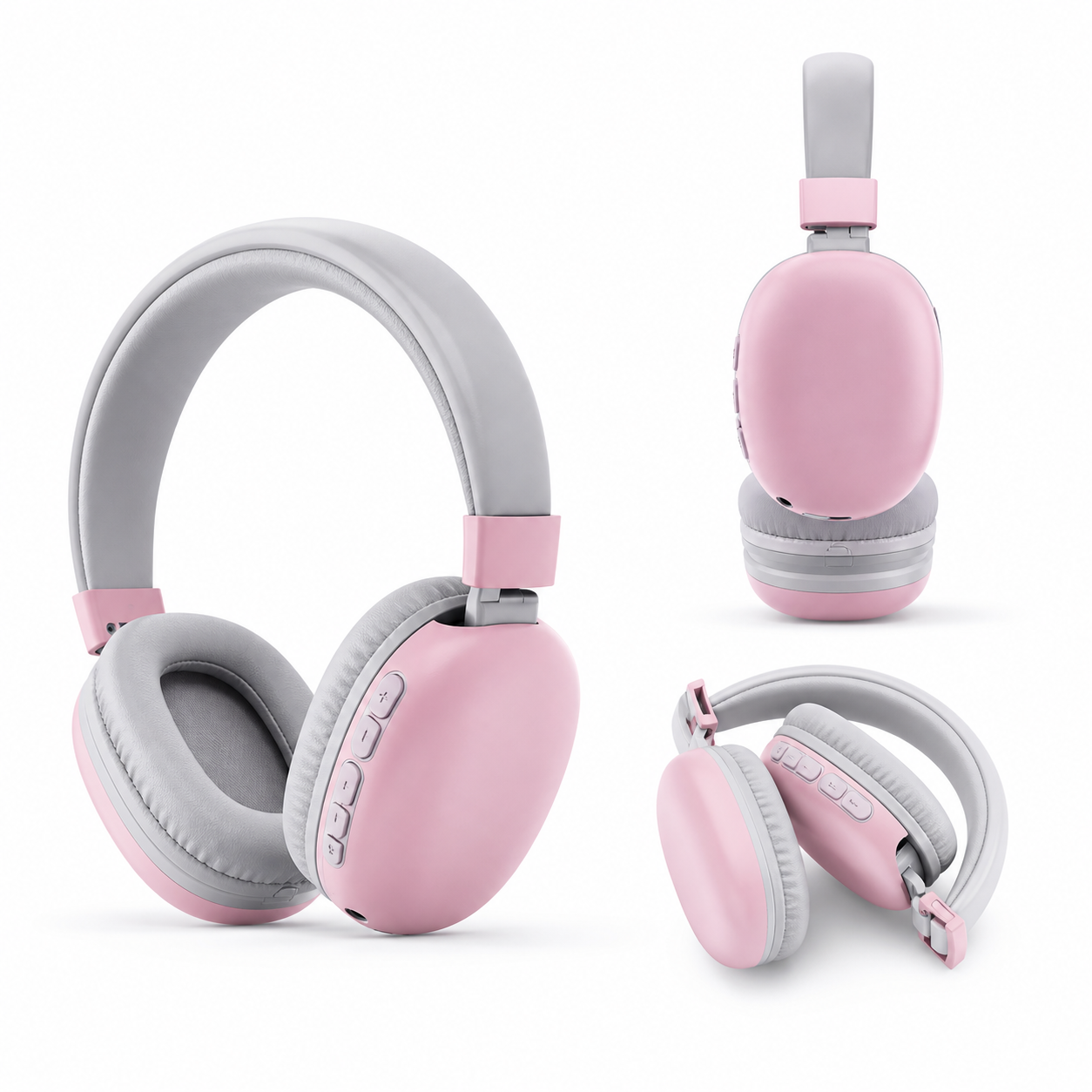 Fone de Ouvido Bluetooth SATE Pure Bass AE-9076 Sem Fio com Microfone Rosa