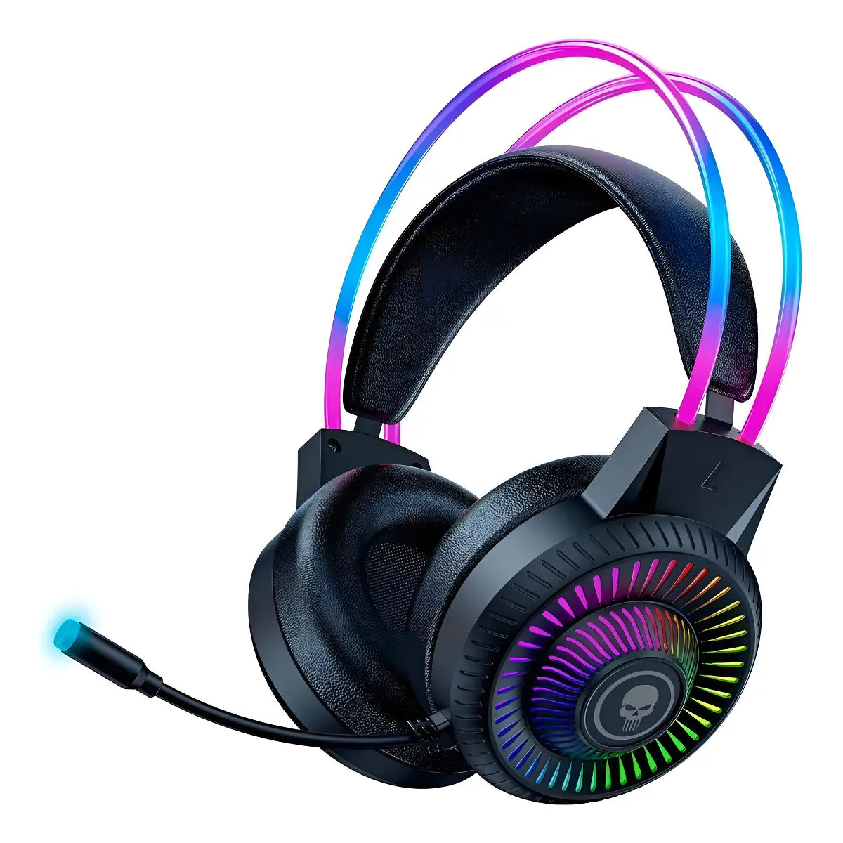 Headset Gamer Bright Flame 7.1 USB com RGB Preto Original