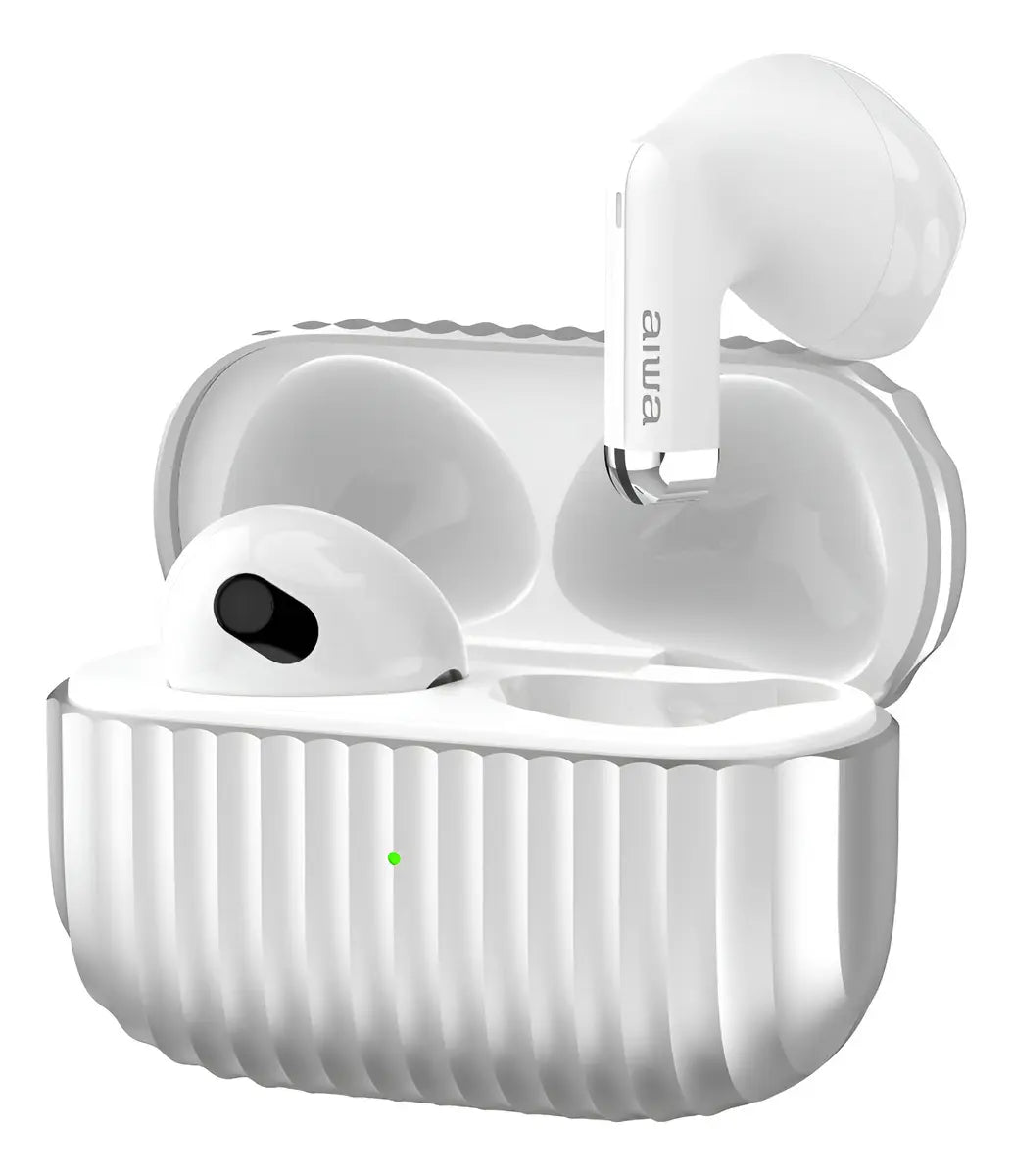 Fone de Ouvido Aiwa AWTWSGM1S Bluetooth TWS Sem Fio com Estojo Branco