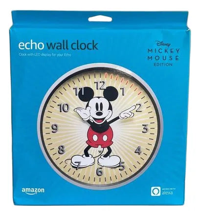 Relógio de Parede Mickey Mouse Echo Wall Clock Disney com Temporizador Alexa Original