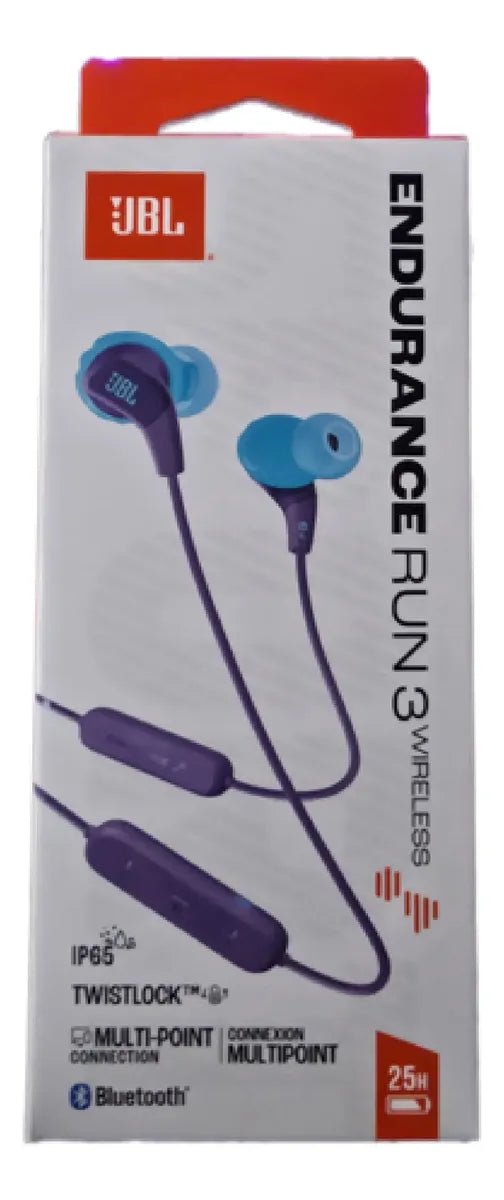 Fone de Ouvido JBL Endurance Run 3 Wireless Esportivo com Bluetooth e IP65 Azul Original