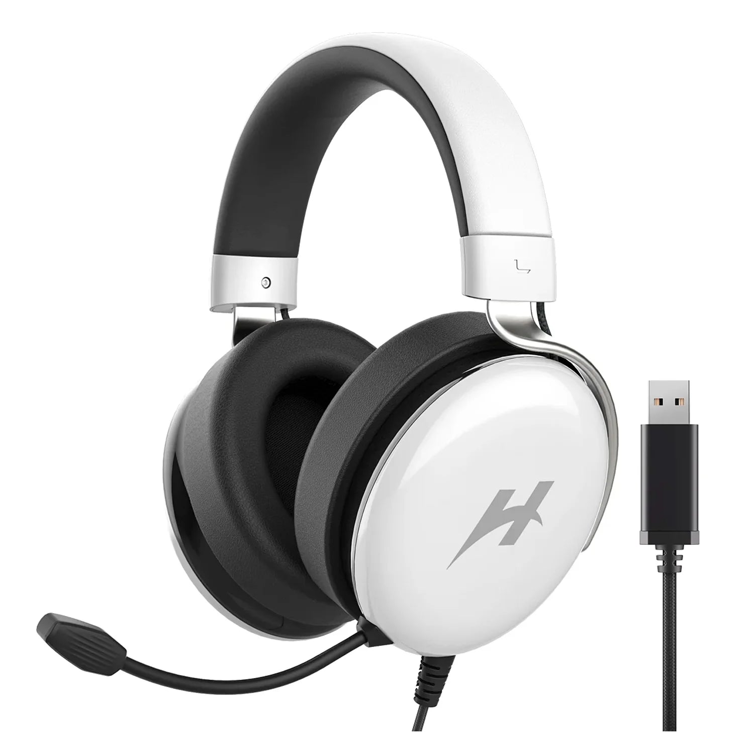 Headset Gamer Haylou HexStorm G1 HDG01 USB Branco com Microfone Original