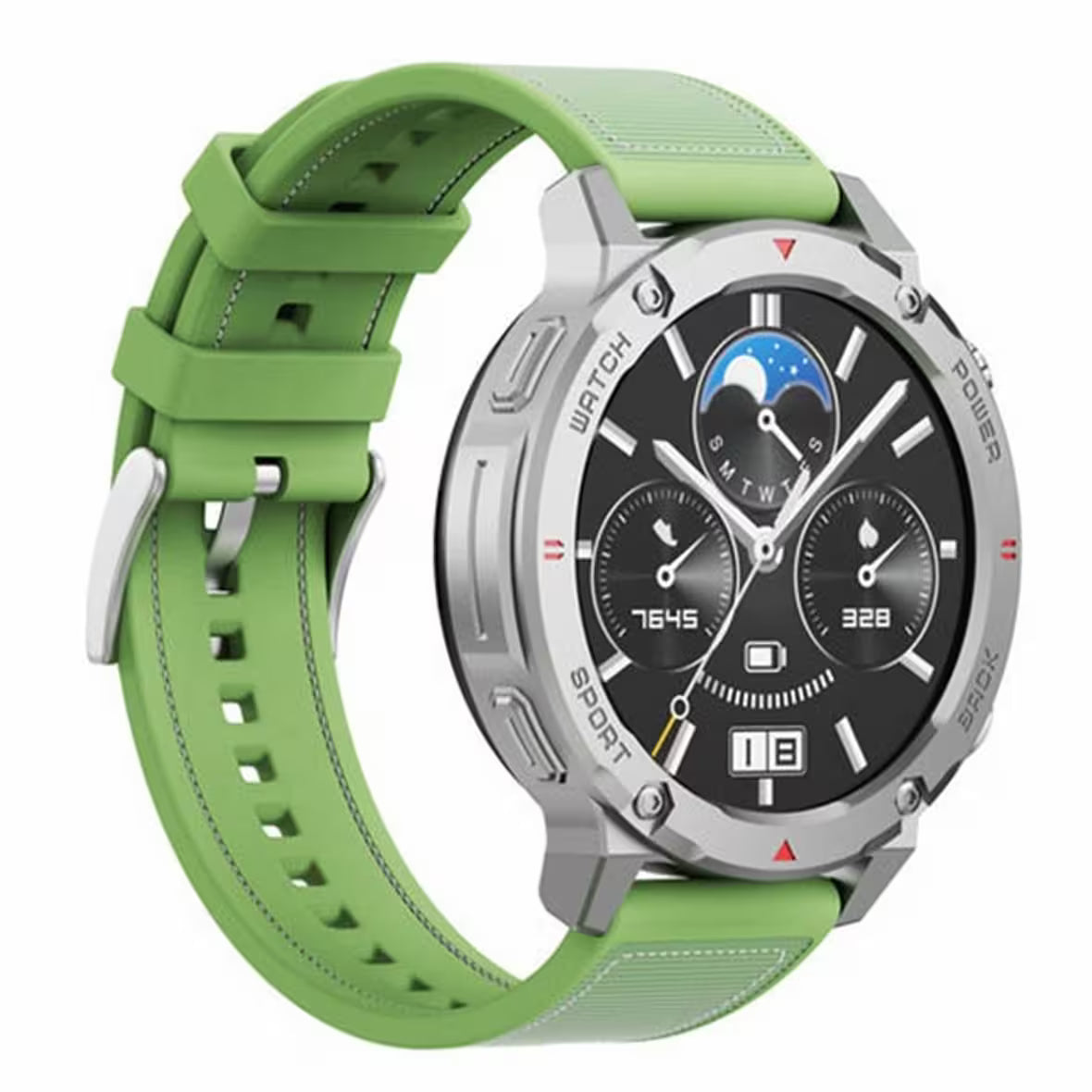 Smartwatch IMIKI C1 Xplorer Scout C1 AMOLED com GPS, Bluetooth 5.3 e Chamada por Voz Prata e Verde Original