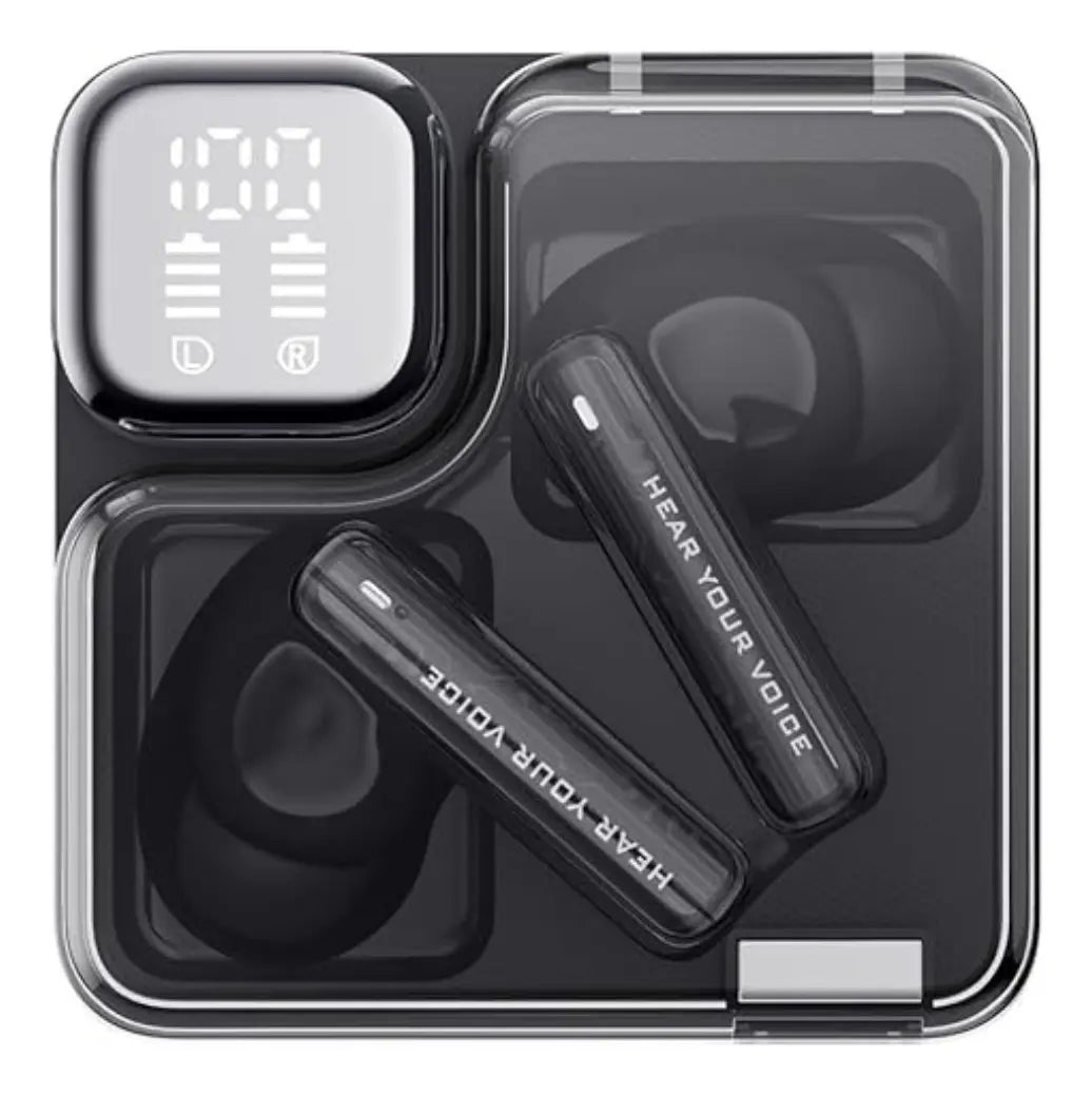 Fone de Ouvido QCY MeloBuds Neo T31 Bluetooth 5.3 Sem Fio com ENC Preto Original