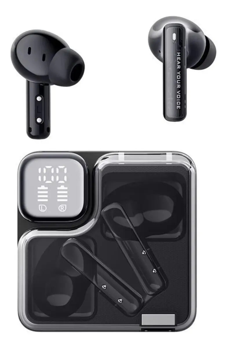 Fone de Ouvido QCY MeloBuds Neo T31 Bluetooth 5.3 Sem Fio com ENC Preto Original