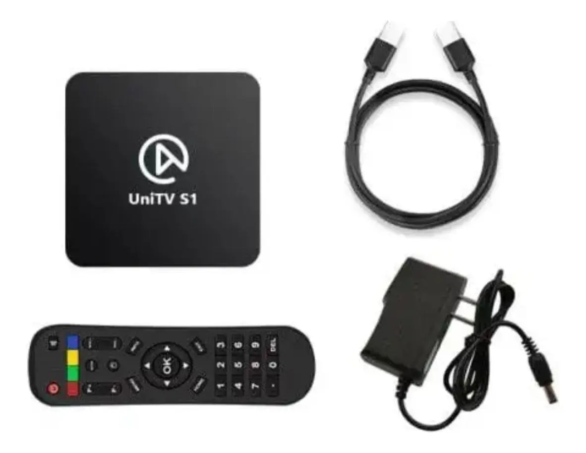 TV Box UniTV S1 128GB 8GB RAM 4K com Wi-Fi e Bluetooth Preto Original