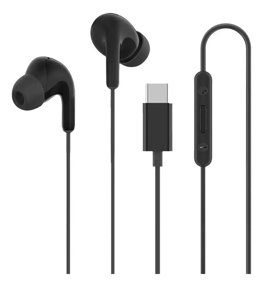 Fone de Ouvido Xiaomi com Fio USB-C In-Ear com Microfone Preto Original