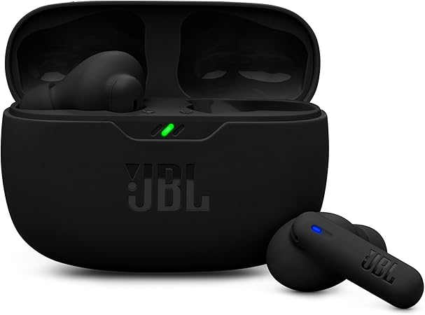 Fone de Ouvido JBL Wave Beam 2 Bluetooth True Wireless com Cancelamento de Ruído Branco e Preto