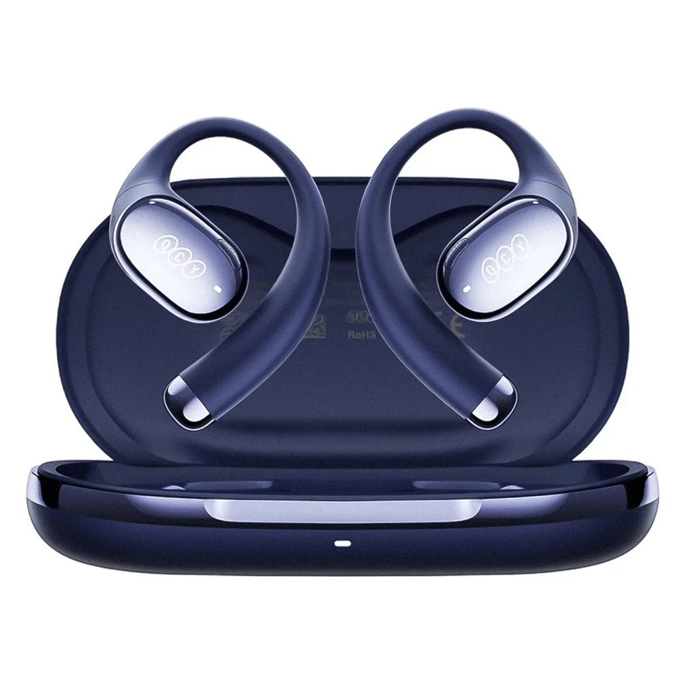Fone de Ouvido QCY Crossky R70 Bluetooth 6.0 Open-Ear Hi-Res LDAC IPX5 Azul Original