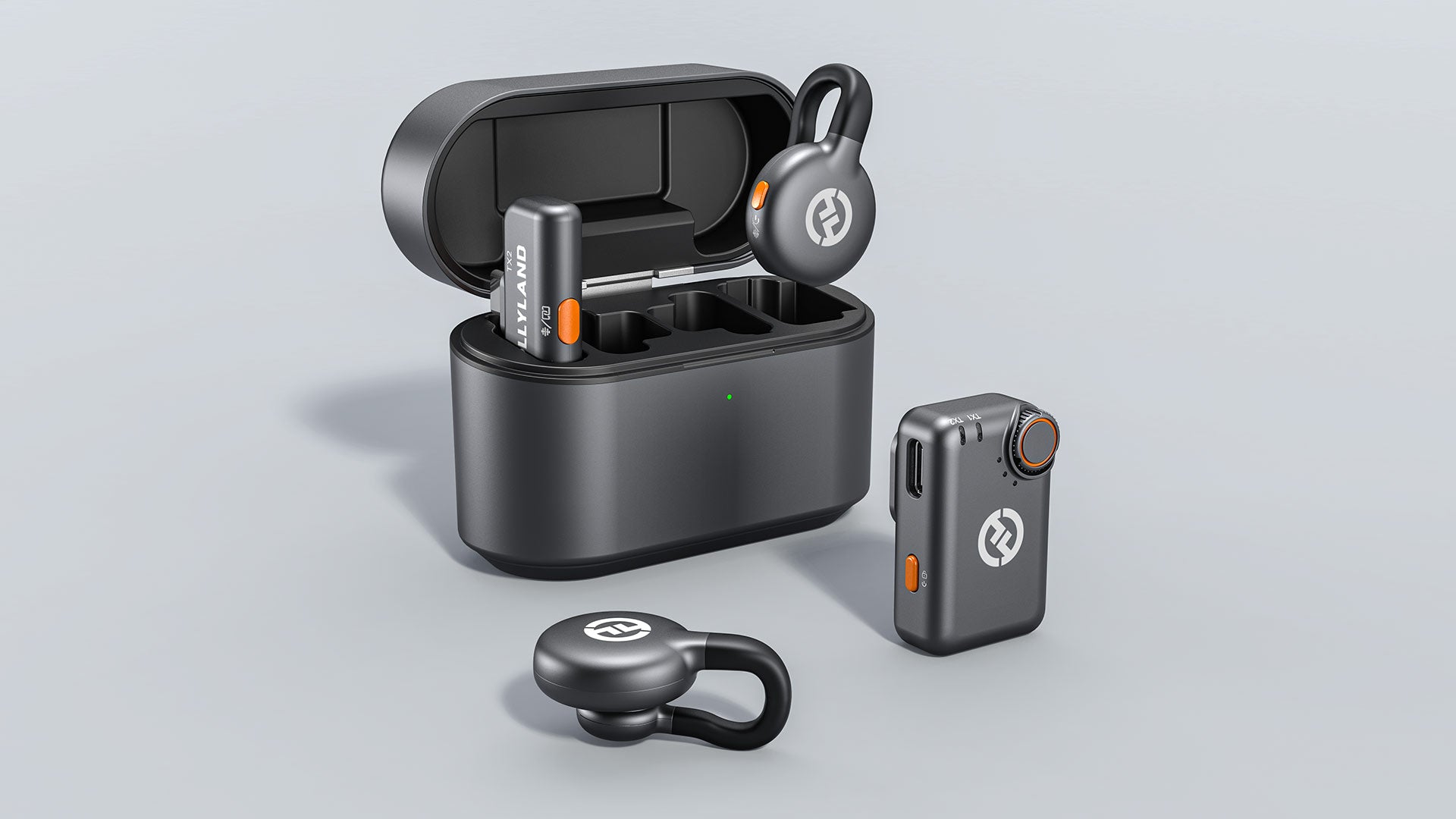 Microfone Lapela Hollyland Lark M2S Mini - Preto (2TX+2RX)