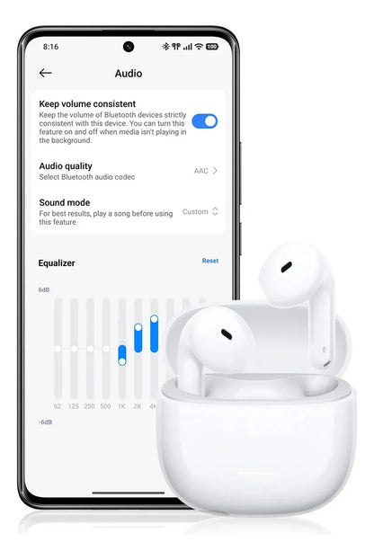 Fone de Ouvido Xiaomi Redmi Buds 8 Active Bluetooth Sem Fio Branco Original
