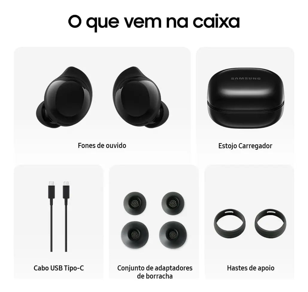 Fone de Ouvido Samsung Galaxy Buds Core Bluetooth 5.4 com ANC Preto Original