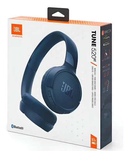 Fone de Ouvido JBL Tune 520BT Sem Fio Dobrável com Bluetooth Preto Original