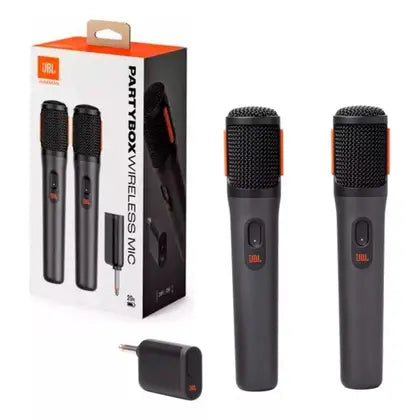 Microfones Sem Fio JBL PartyBox Wireless Mic com Dongle USB-C Preto