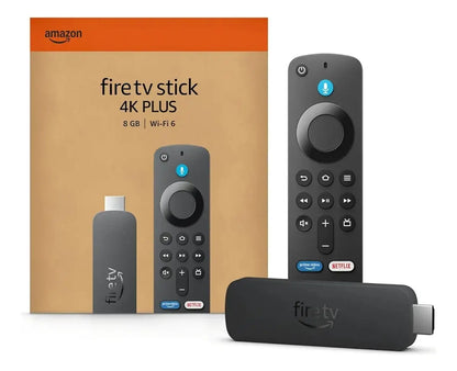 Amazon Fire TV Stick 4K Plus com Alexa, Wi-Fi 6 e Controle por Voz 8GB Preto Original