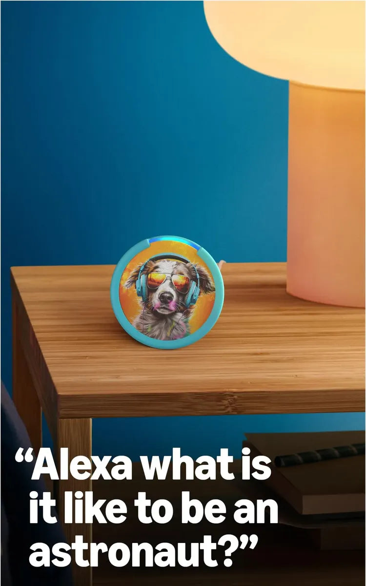 Echo Pop Kids Amazon com Alexa Edição Infantil Disney Azul Original