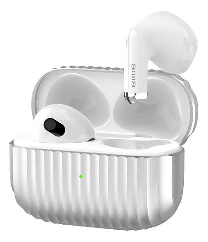 Fone de Ouvido Aiwa AWTWSGM1S Bluetooth TWS Sem Fio com Estojo Branco