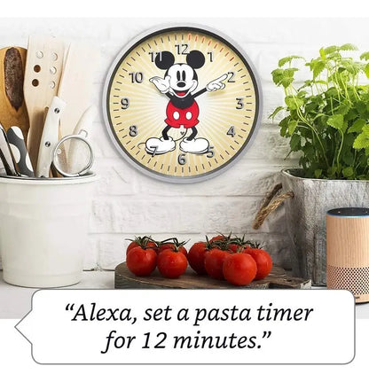 Relógio de Parede Mickey Mouse Echo Wall Clock Disney com Temporizador Alexa Original