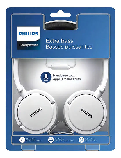 Fone de Ouvido Philips SHL5005/00 com Microfone e Cabo P2 Branco Original