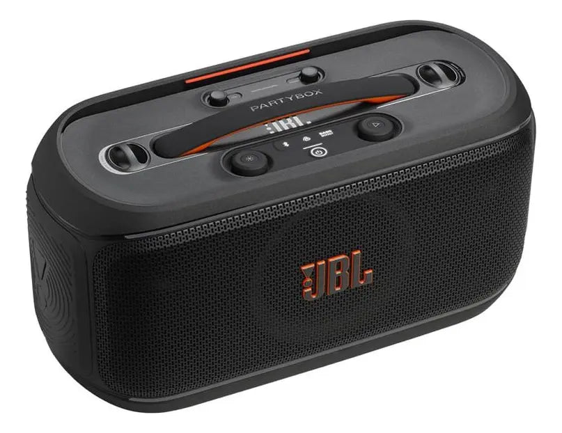 Caixa de Som Portátil JBL PartyBox On-The-Go 2 com Microfone Sem Fio Bluetooth Luzes LED Preta