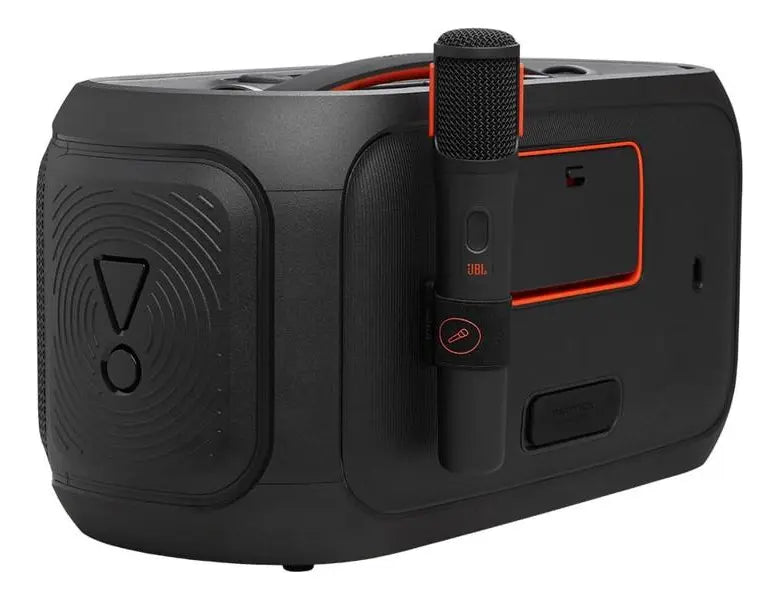 Caixa de Som Portátil JBL PartyBox On-The-Go 2 com Microfone Sem Fio Bluetooth Luzes LED Preta