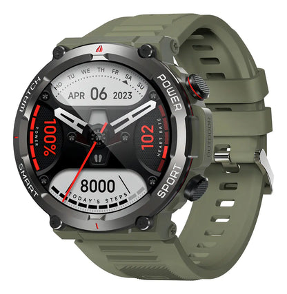 Smartwatch Blackview W50 Tático 1.96" com Chamada Bluetooth 5.3 Verde Khaki Original