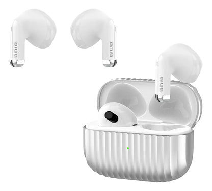 Fone de Ouvido Aiwa AWTWSGM1S Bluetooth TWS Sem Fio com Estojo Branco