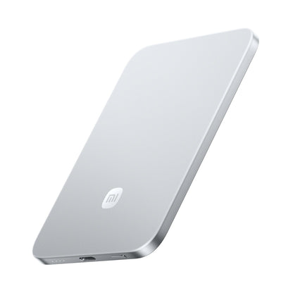 Carregador Portátil Xiaomi Ultra Thin Magnetic Power Bank 5000mAh 15W Wireless USB-C Graphite Black e Prata