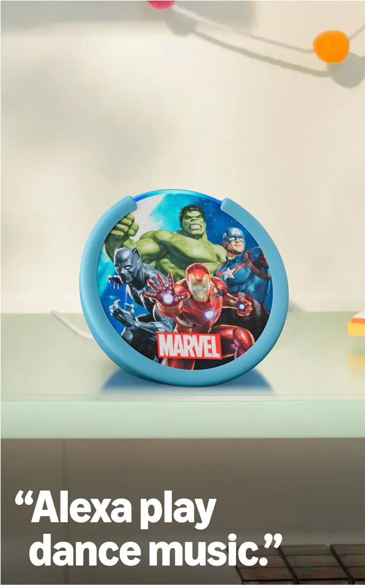 Echo Pop Kids Amazon com Alexa Edição Infantil Disney Azul Original