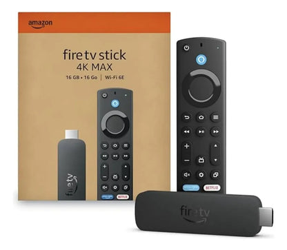 Amazon Fire TV Stick 4K Max 16GB com Alexa, Wi-Fi 6E e Controle por Voz 2ª Geração Preto Original