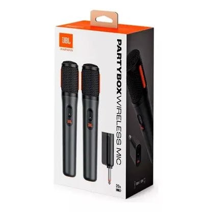 Microfones Sem Fio JBL PartyBox Wireless Mic com Dongle USB-C Preto