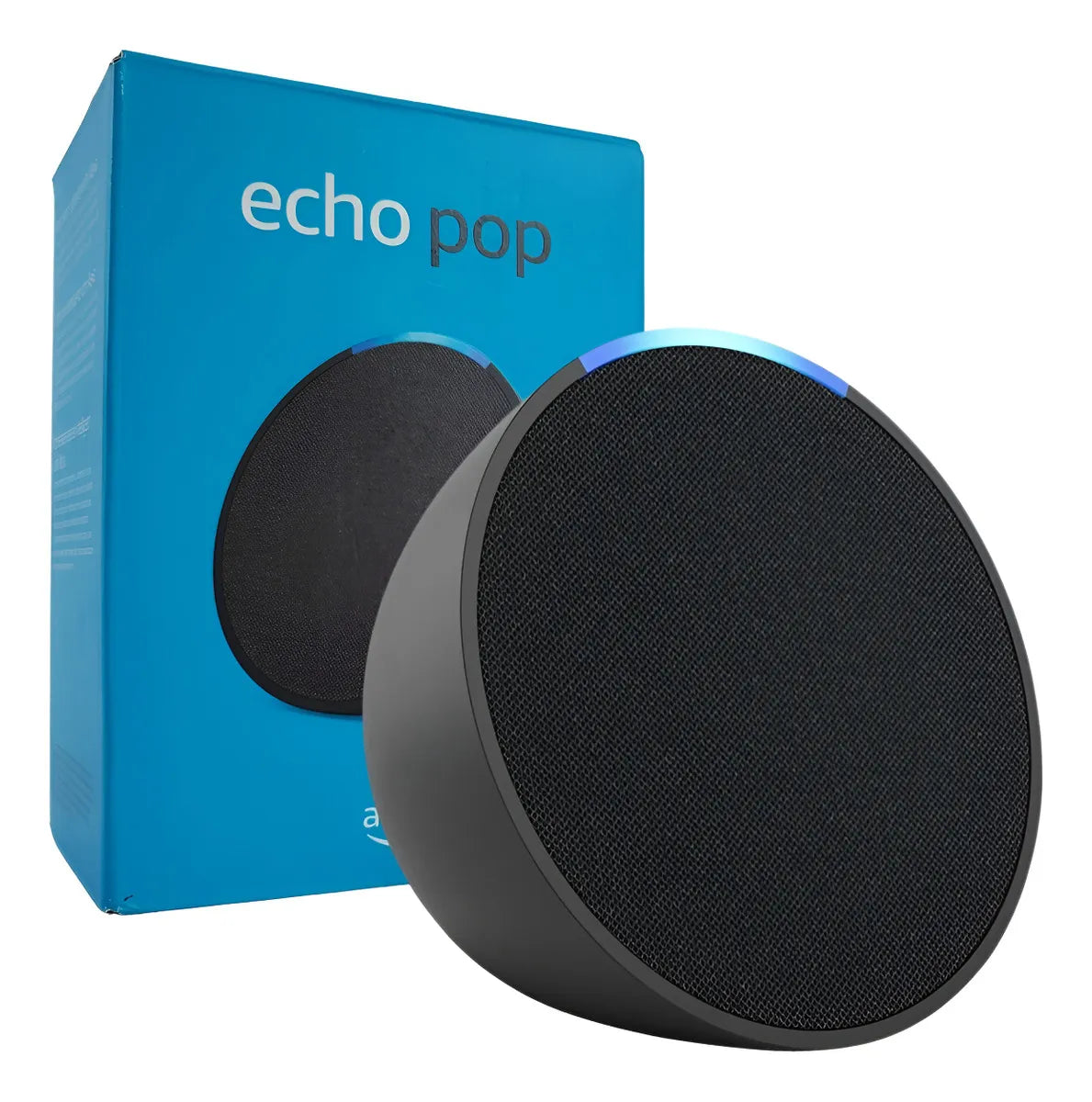 Echo Pop Smart Speaker Amazon Preto com Alexa Bivolt Original