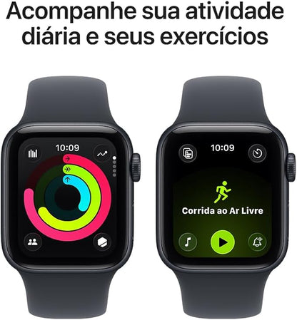 Apple Watch SE 3 GPS 40mm Caixa Meia-Noite de Alumínio com Bracelete Desportiva Meia-Noite P/M
