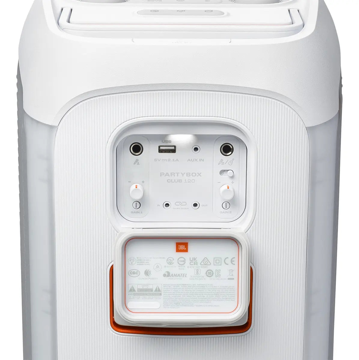 Caixa de Som Bluetooth JBL PartyBox Club 120 Portátil Branca