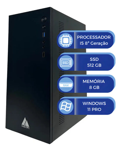 Computador MultiPC Intel Core i5 8ª Geração 8GB RAM SSD 512GB Windows 11 Pro