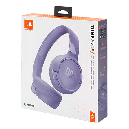 Fone de Ouvido JBL Tune 520BT Sem Fio com Bluetooth e Microfone Violeta Original