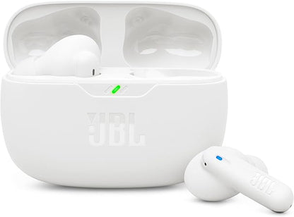 Fone de Ouvido JBL Wave Beam 2 Bluetooth True Wireless com Cancelamento de Ruído Branco e Preto