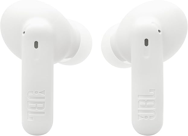 Fone de Ouvido JBL Wave Beam 2 Bluetooth True Wireless com Cancelamento de Ruído Branco e Preto