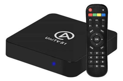 TV Box UniTV S1 128GB 8GB RAM 4K com Wi-Fi e Bluetooth Preto Original