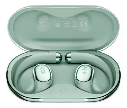 Fone de Ouvido QCY Crossky R70 Bluetooth 6.0 Open-Ear Hi-Res LDAC IPX5 Verde Original