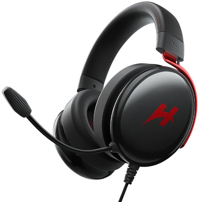 Headset Gamer Haylou HexStorm G1 HDG01 USB com Som 7.1 e Microfone Preto e Vermelho