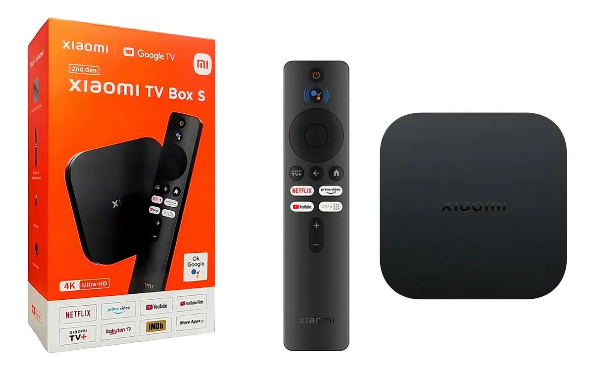 Xiaomi Mi Box S 2ª Geração 4K com Google TV e Controle por Voz Preto Original